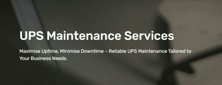 UPS Maintenance - 1 Year